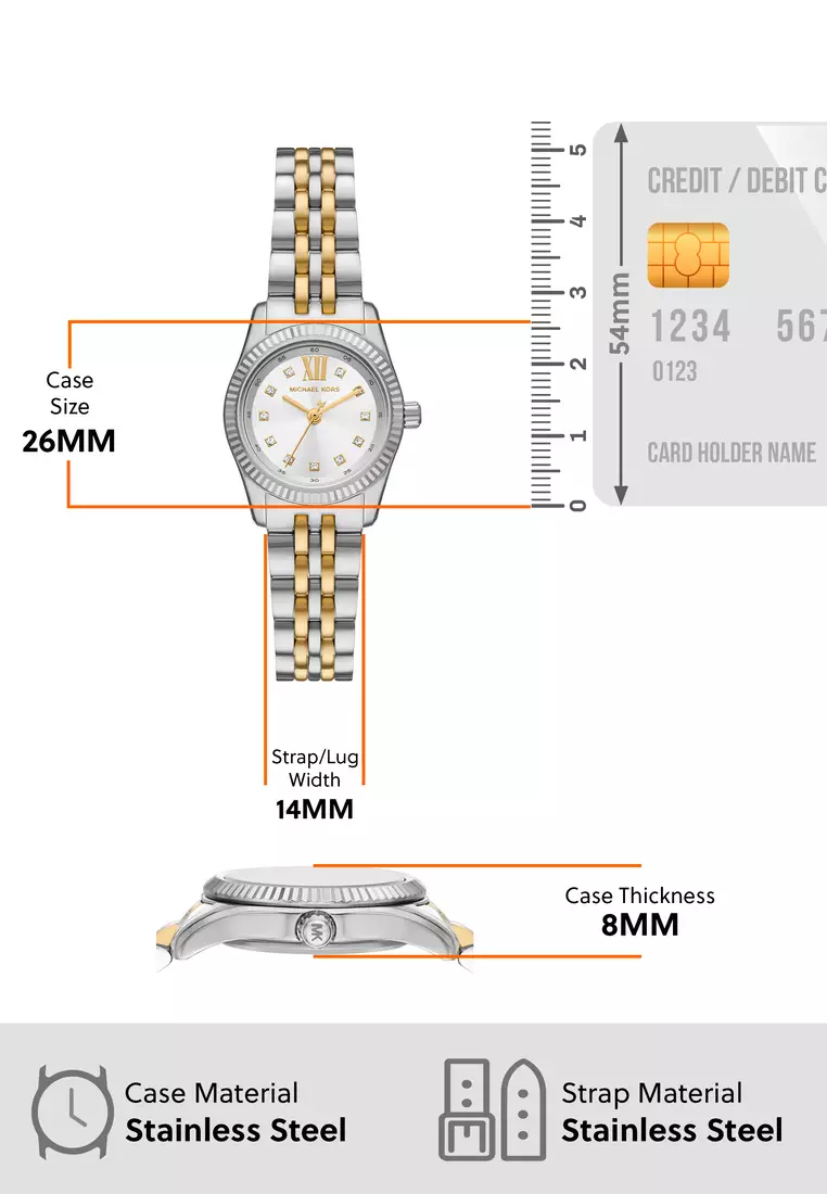 Michael kors watch size chart best sale