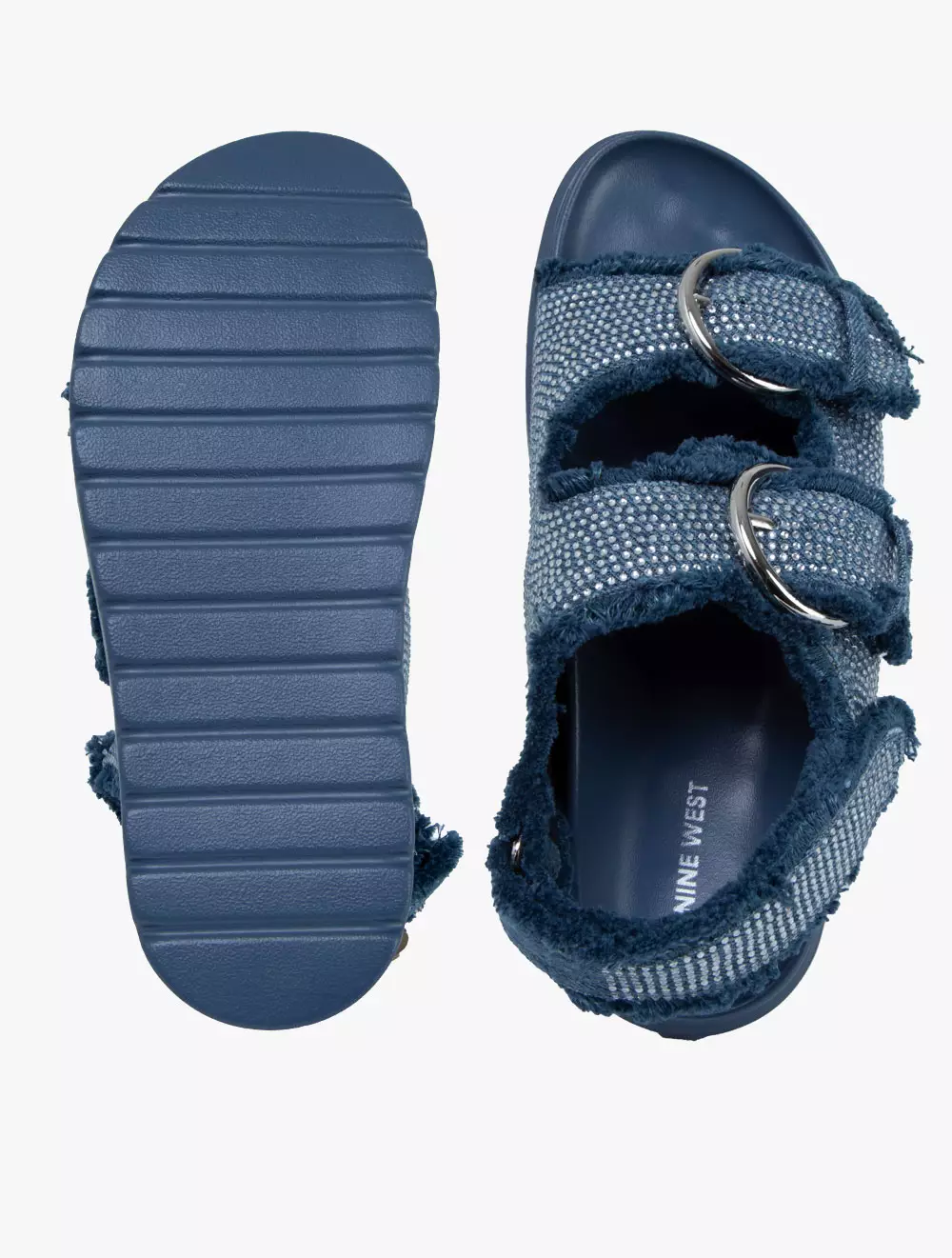 Nine West APRIL Women's Flat Sandals - Blue