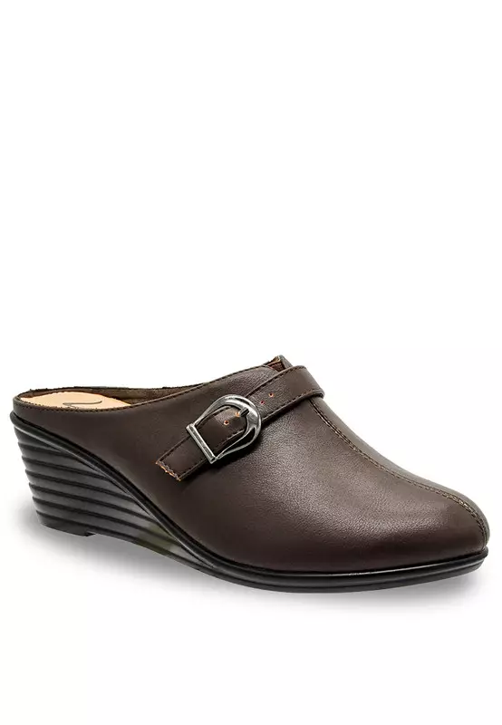 Faux Leather Wedge Pumps