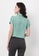 Nicole Exclusives green Nicole Exclusives Women Basic Collar Short Sleeve Blouse 9AE11AA4D1A454GS_3