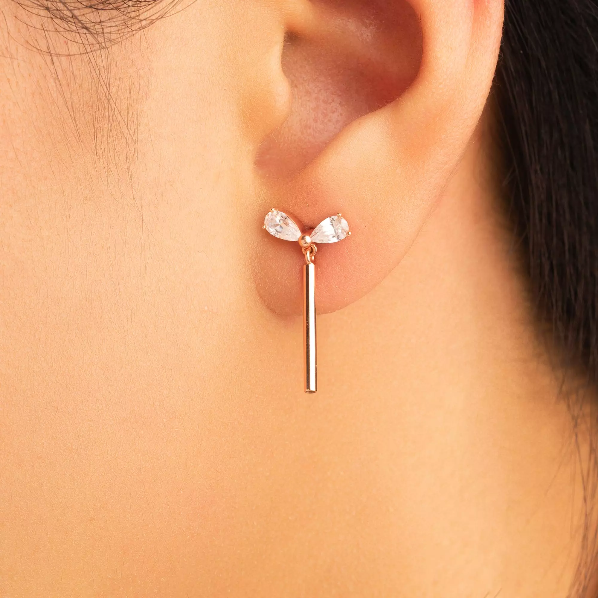 Anting Stud Emas 7k - Lein Gold Stud Earring - Adorn Collection 02 - Juene Jewelry