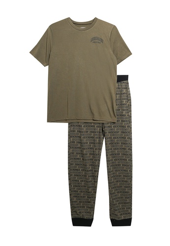Abercrombie & Fitch green Jogger Sleep Sets 8CB83KAC6EFC19GS_1