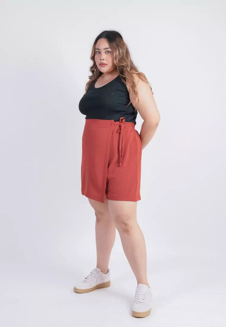 plus size ae ra skort intense coral