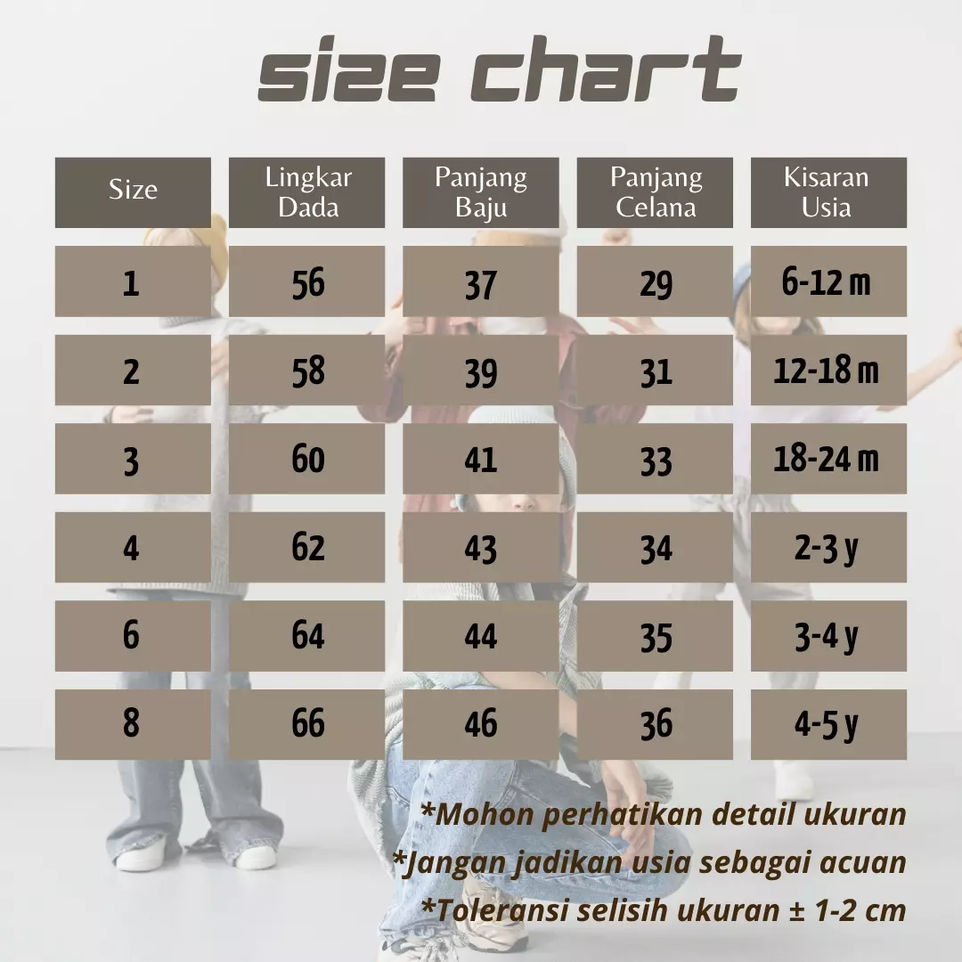 Wakakids Setelan Anak Laki Laki Baju Singlet Usia 6 Bulan Hingga 5 Tahun Set Celana Kaos Motif Bright 22 4081 Coklat