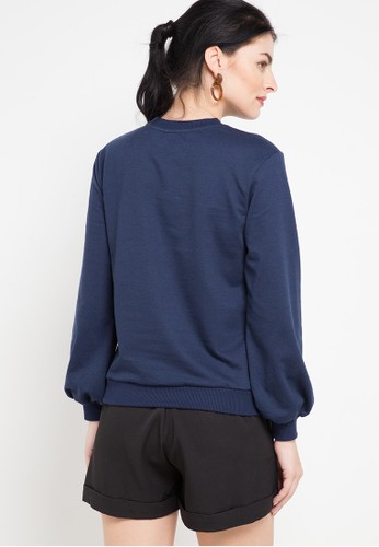 Jual Tolliver Puffed Sleeve Sweatshirt Original ZALORA 