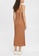 ESPRIT brown ESPRIT Pretty Pleats Wide Strap Midi Dress C6307AAB0A3762GS_2