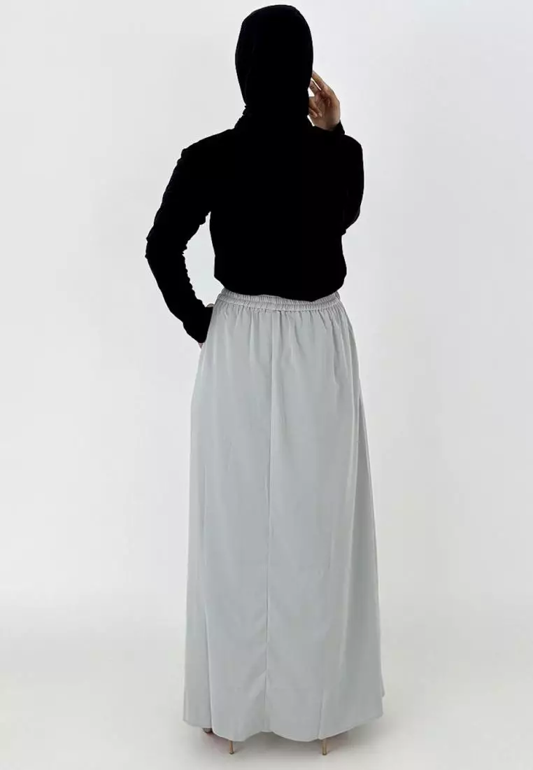 Sarah Skirt - Rok Basic A-Line (Abu Muda)