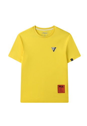 FILA yellow FILA x Maison MIHARA YASUHIRO Logo Dropped Shoulders Cotton T-shirt 50CE3AACB07215GS_1