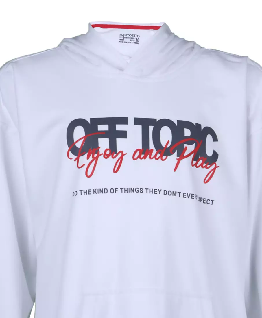 Pito Dito Boy Remanov Hoodie Panjang Anak Putih - Size 4