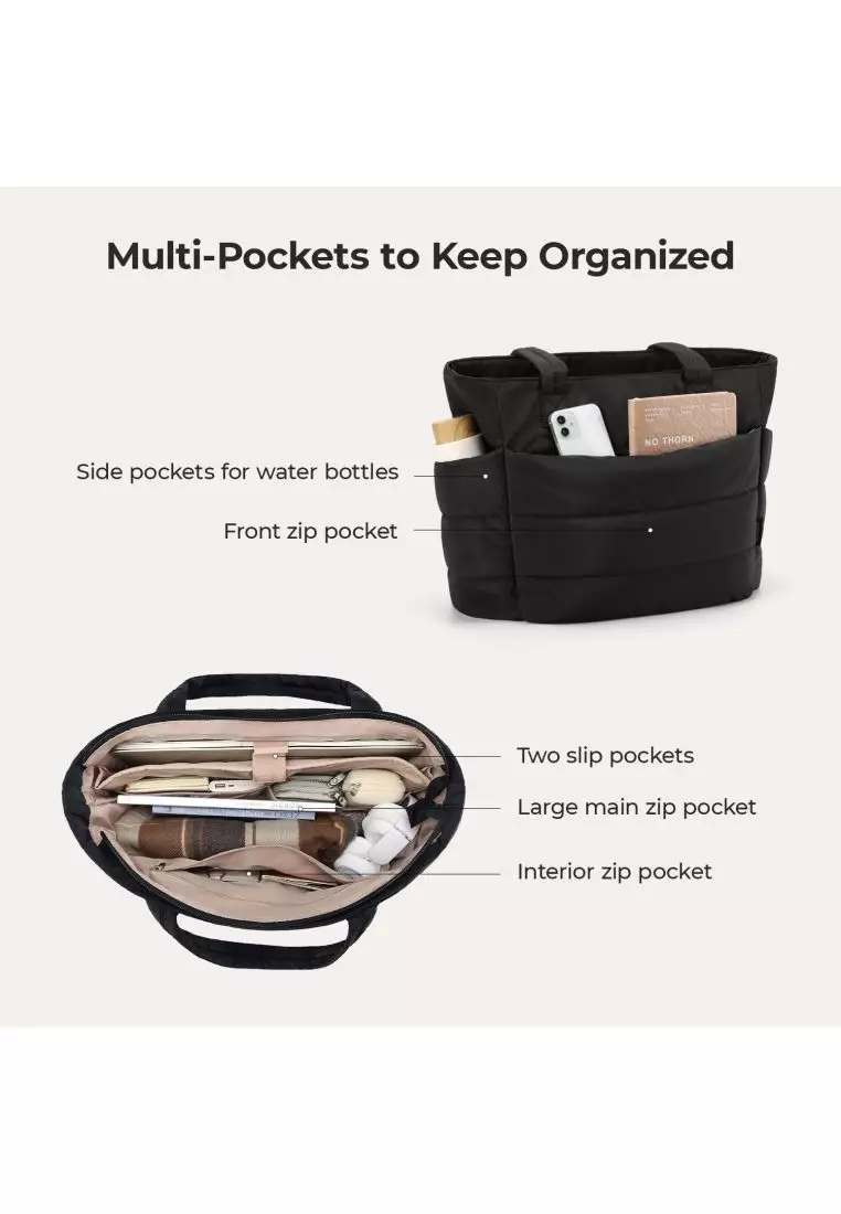 Bagsmart Zora Puffy Tote 20L (Black)
