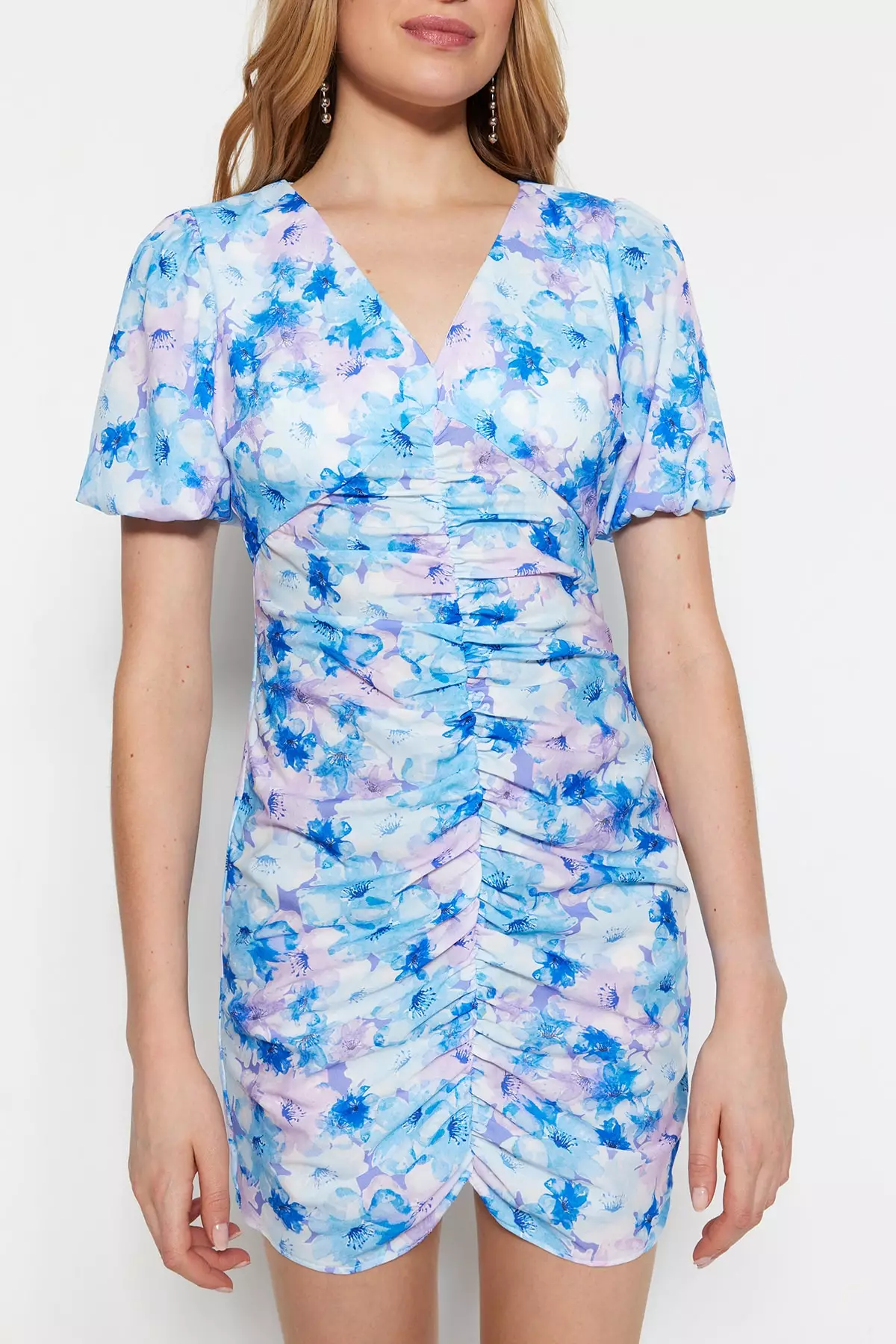 Buy Trendyol Floral Ruched Dress 2024 Online ZALORA Singapore