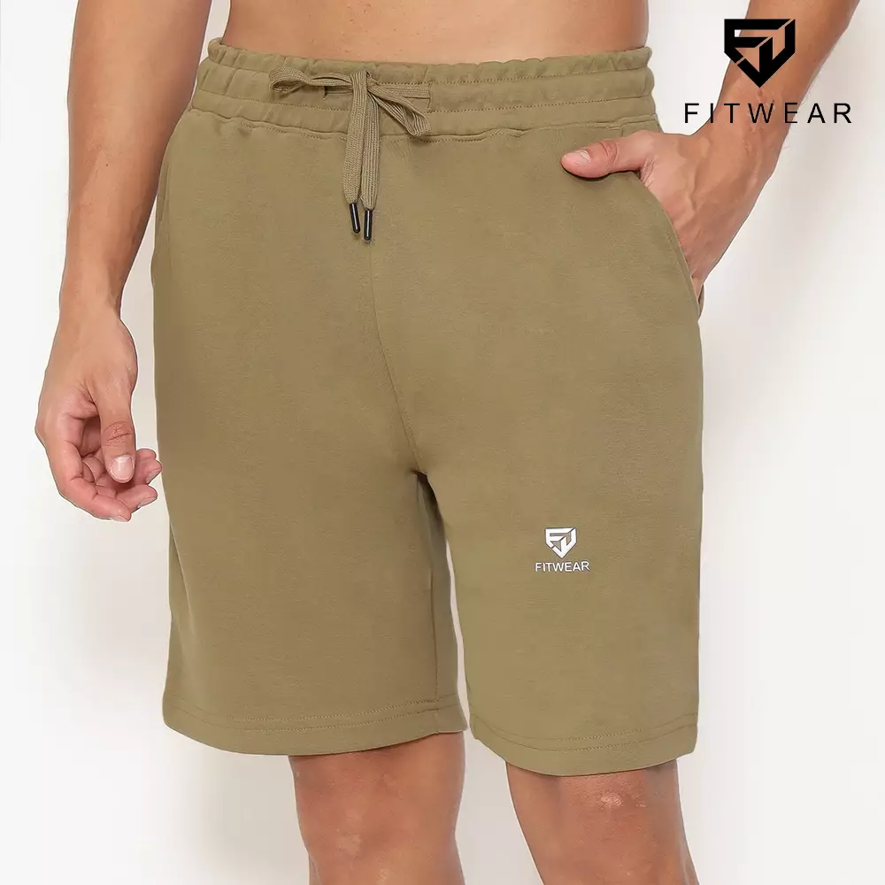 Fitwear - Celana Pendek Olahraga Pria JAYDEN BASIC SHORT - BRONZE BEIGE