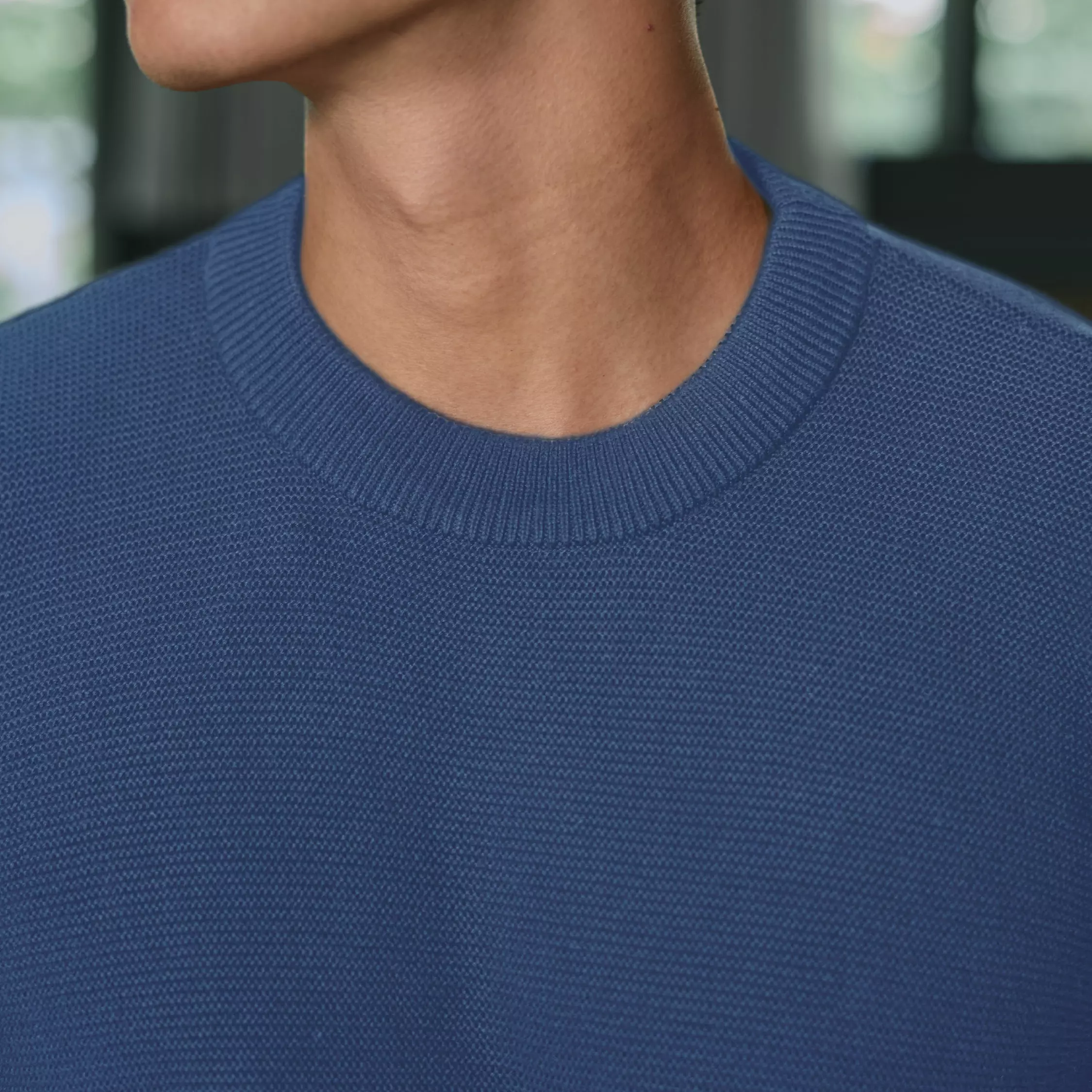 Kale Aiden Blue / Sweater Rajut Lengan Panjang