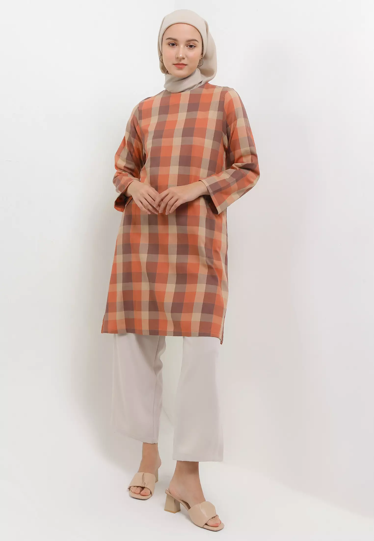 MFMW Ghasassi Tunik Brick Motif Kotak