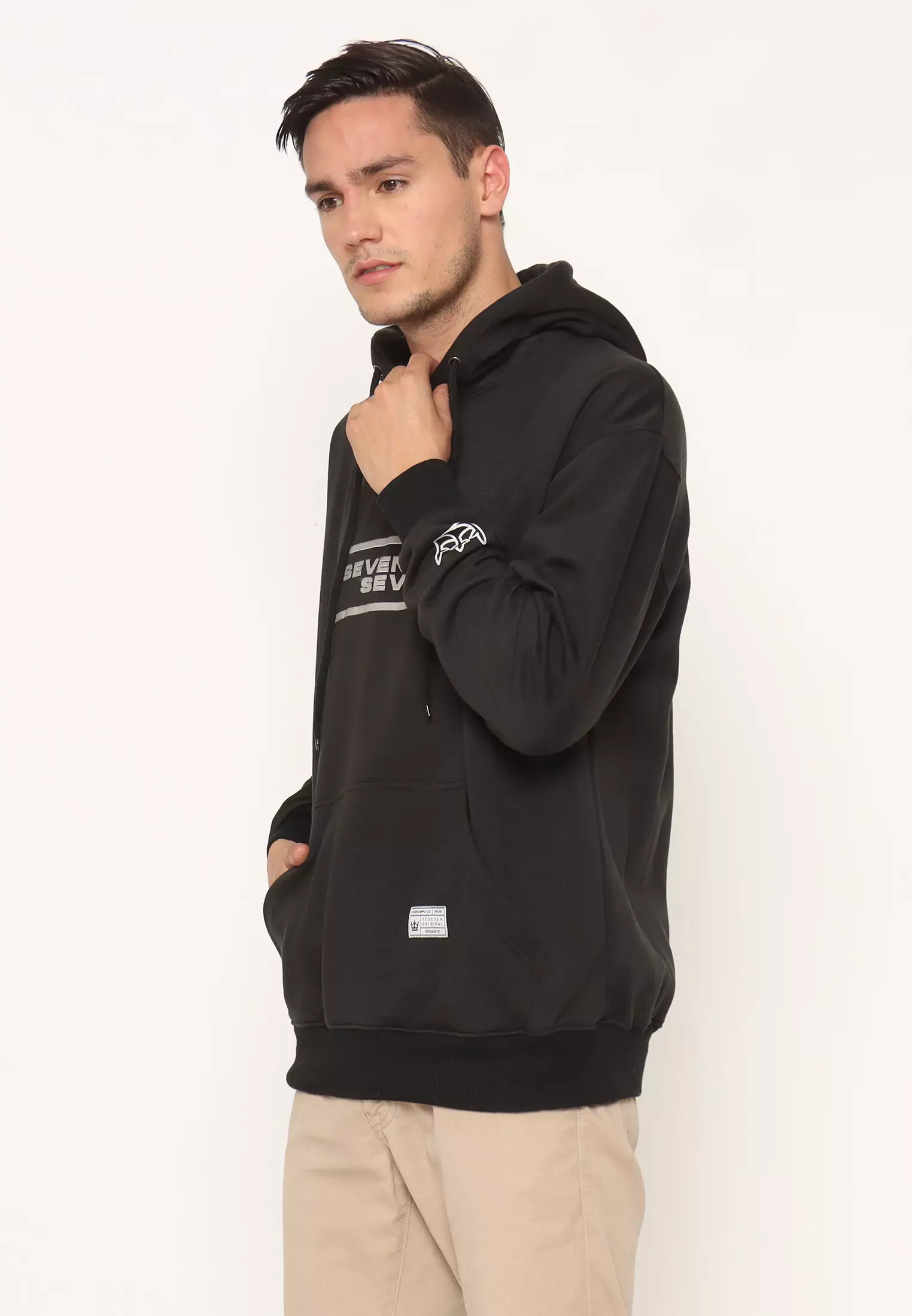 17SEVEN Hoodie Sablon Pria 0347-FONTBOX-BLK NEW