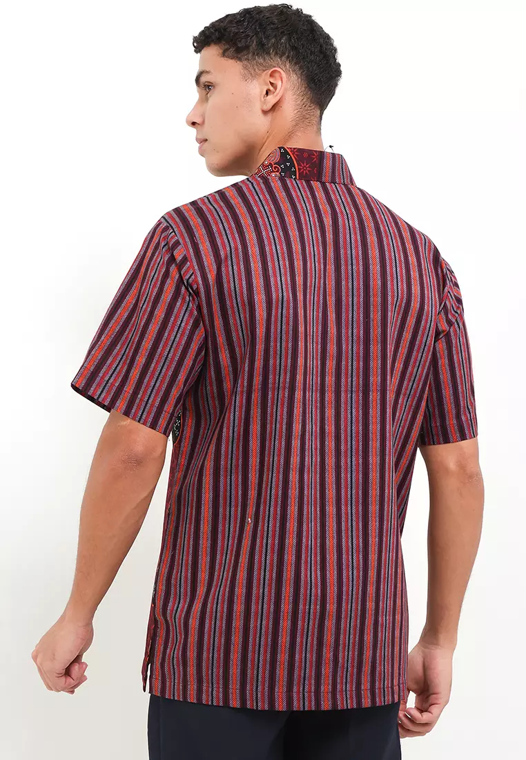 Hem Body Fit Batik Lurik Jlamprang