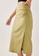 Love, Bonito green Jade Linen Side Ruched Skirt B5073AA1CCE0EBGS_4