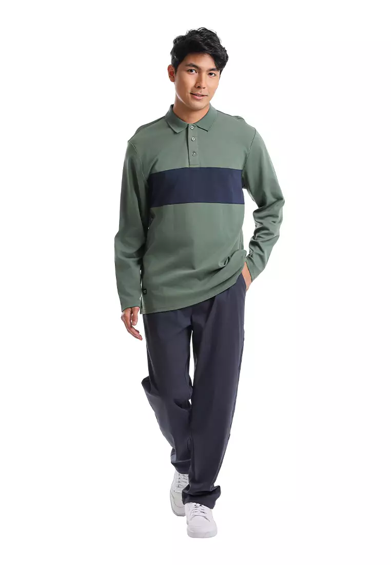 Forest Premium Weight Cotton Interlock Long Sleeve T Shirt  - 24063-41Green