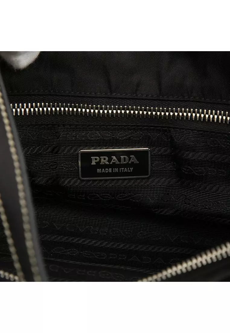 Pre-Loved Prada Saffiano Trimmed Tessuto Shopper Tote