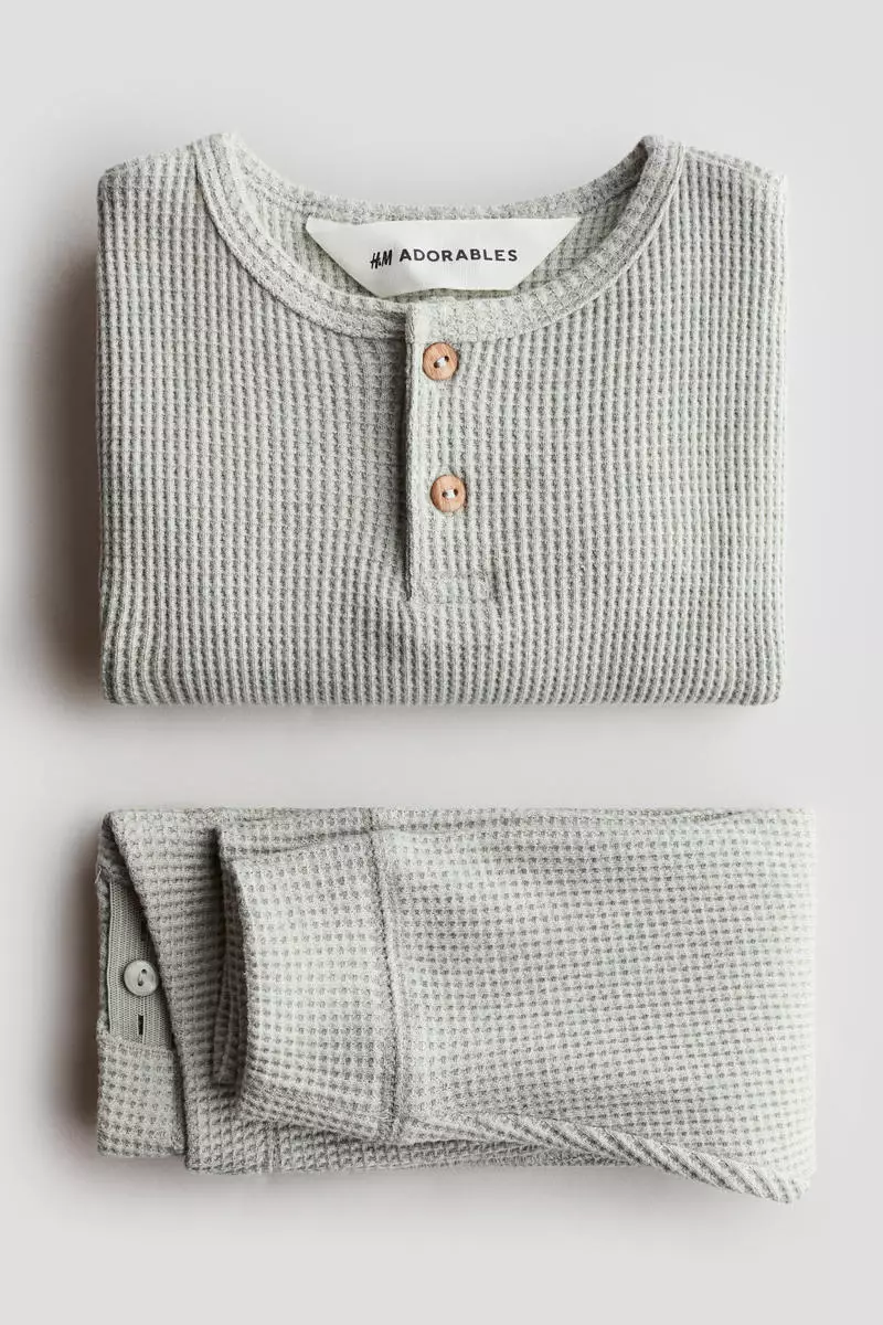 2-piece waffled cotton set