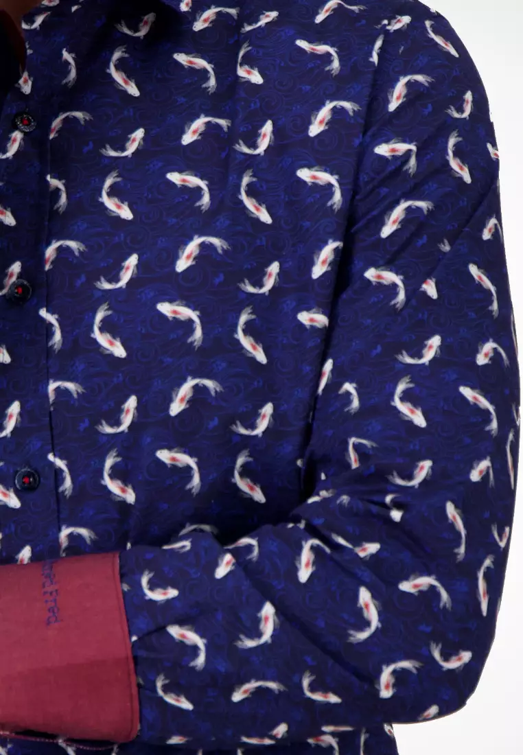 Men Classic - Long Sleeve Shirt - Koi Carp