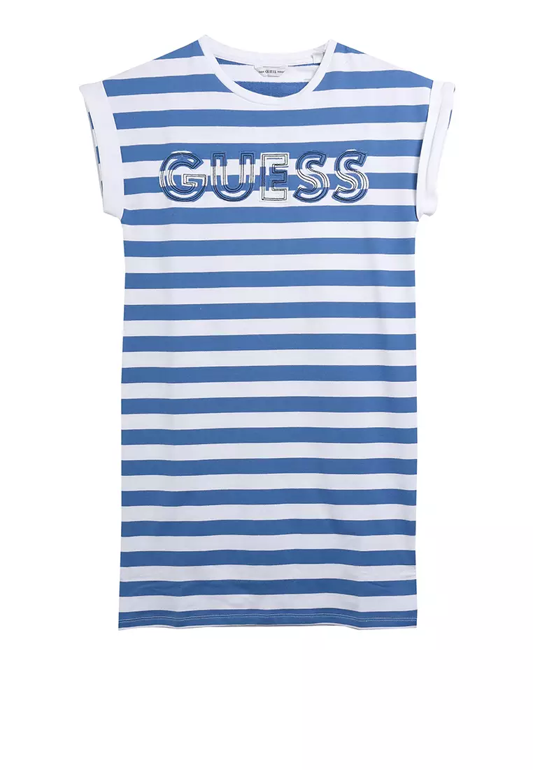 Guess t shirt dress striped sale