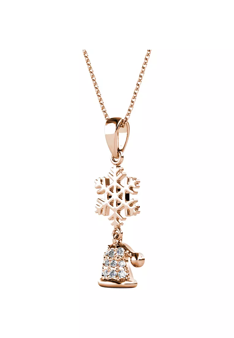 Snowy Santa Pendant RG - Kalung Crystal by Her Jewellery