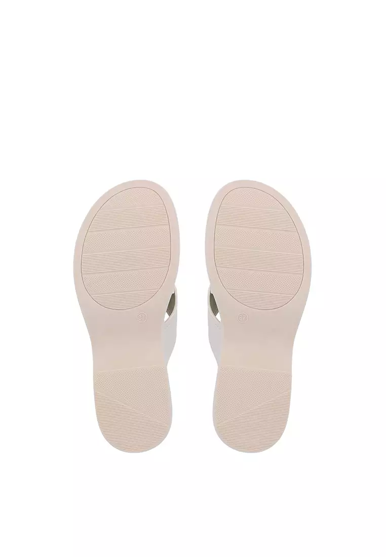 Beige CR Calla Wedge Sandals