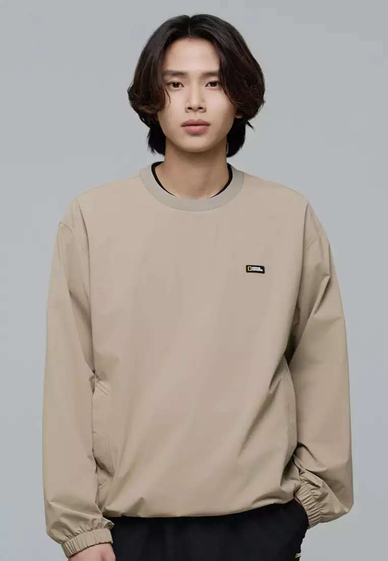【NATIONAL GEOGRAPHIC】アルケロン 起毛 WOVEN SWEATSHIRT National Geographic Unisex ARCHELON Woven Stretch Sweatshirt