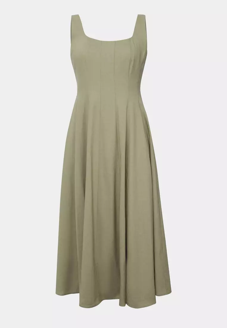Saira 2 Linen A-line Dress
