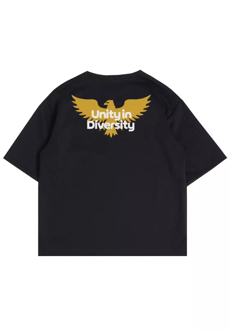 MTW88 Kaos Oversize Merah 17 Agustus Garuda "unity in diversity"  hitam