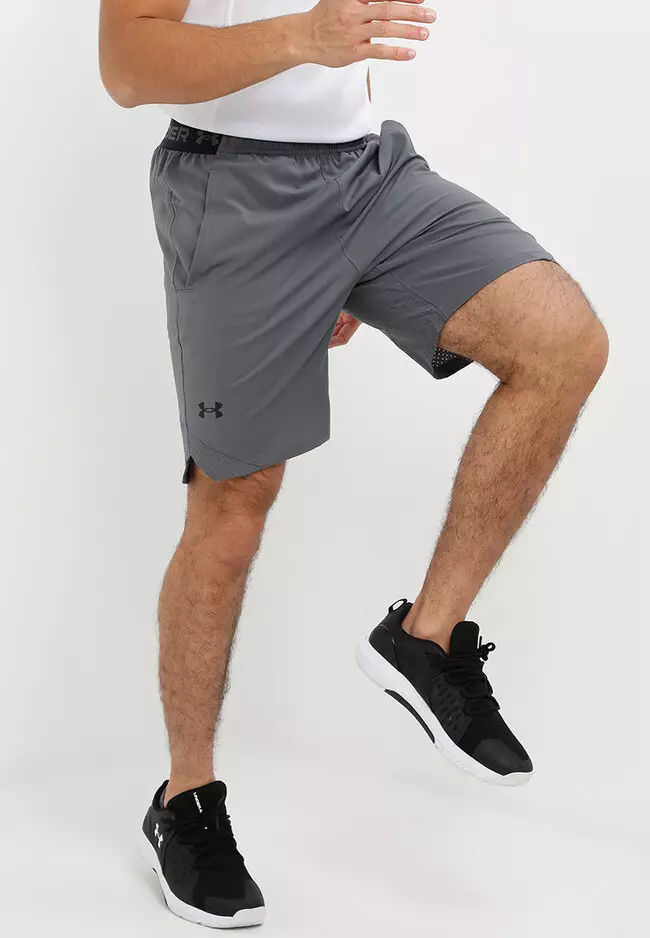Under Armour Mens Vanish Woven 8 Inch Light Training Workout Shorts - Grey