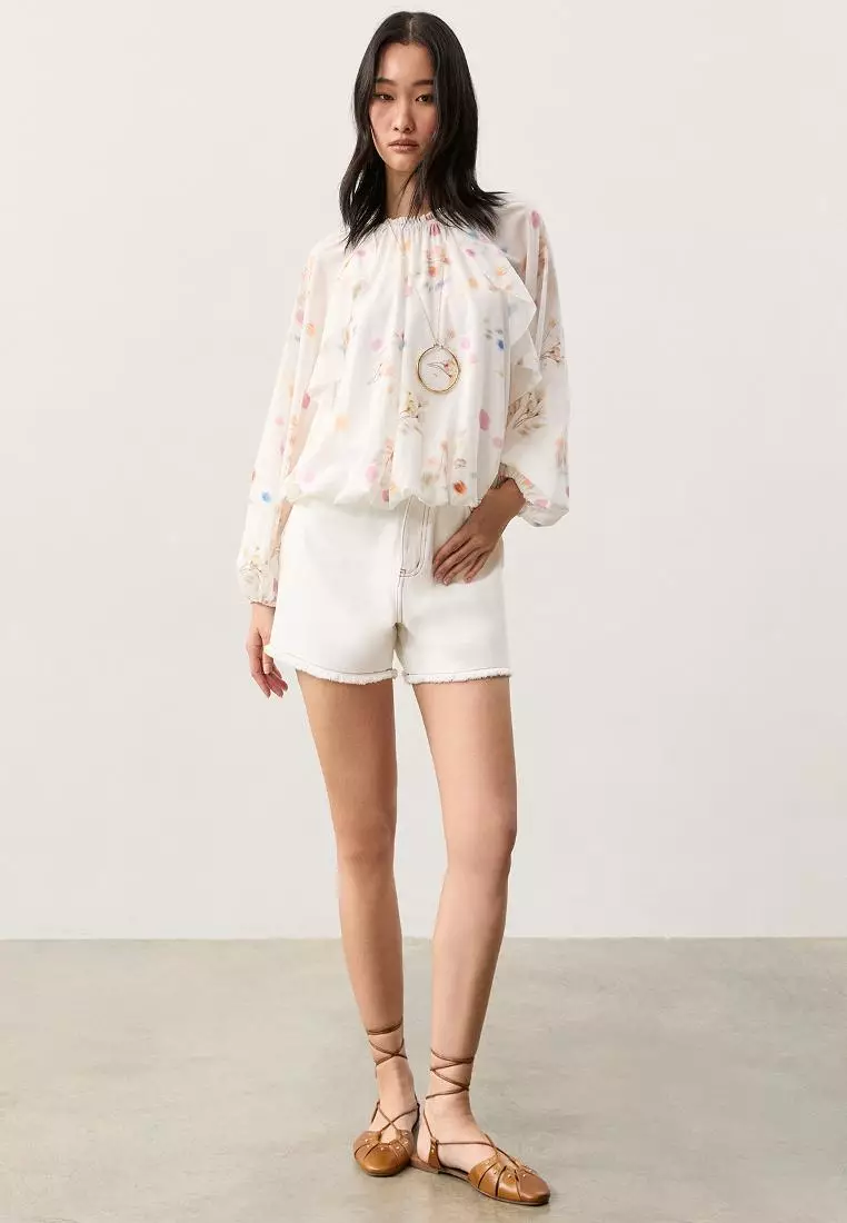Floral Gathered Top