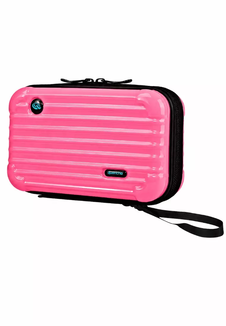 Double Layer Sling Bag 7-Inch Hard Shell Travel Organizer - Coral