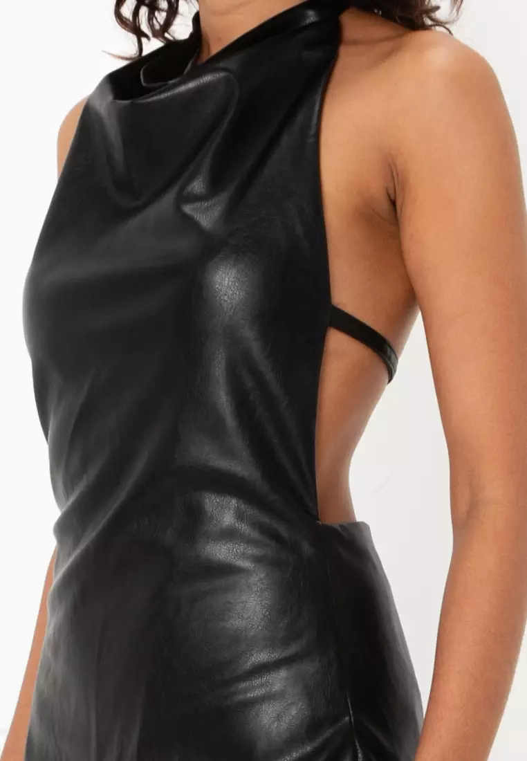 ZARA Faux Leather Mini Dress 2025 Buy ZARA Online ZALORA Hong Kong