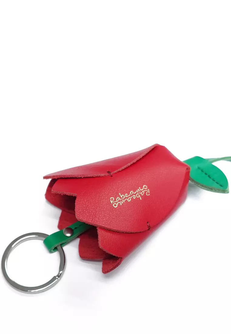 [Online Exclusive] Flower Key-ring Bag Charm - Tulip Red