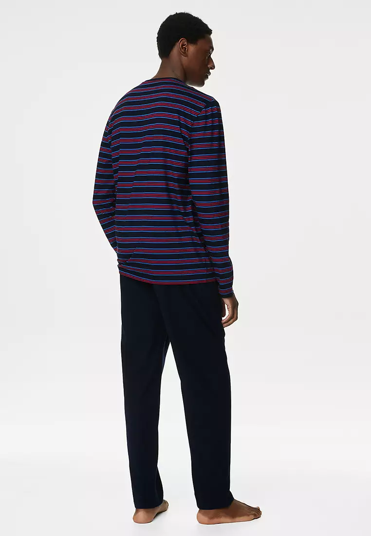 Pure Cotton Striped Pyjama Set