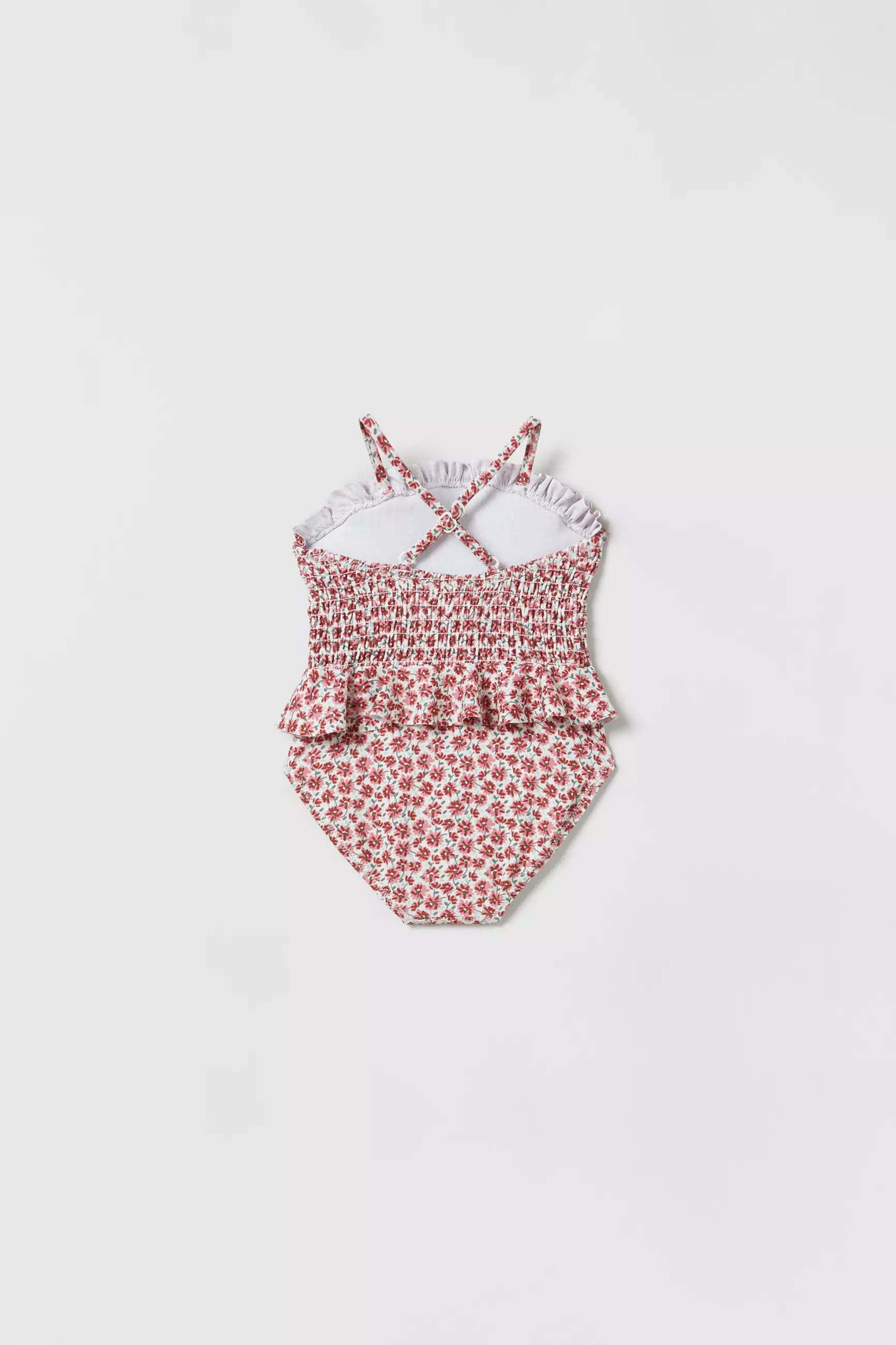 Baby Floral Swimsuit With Ruffles