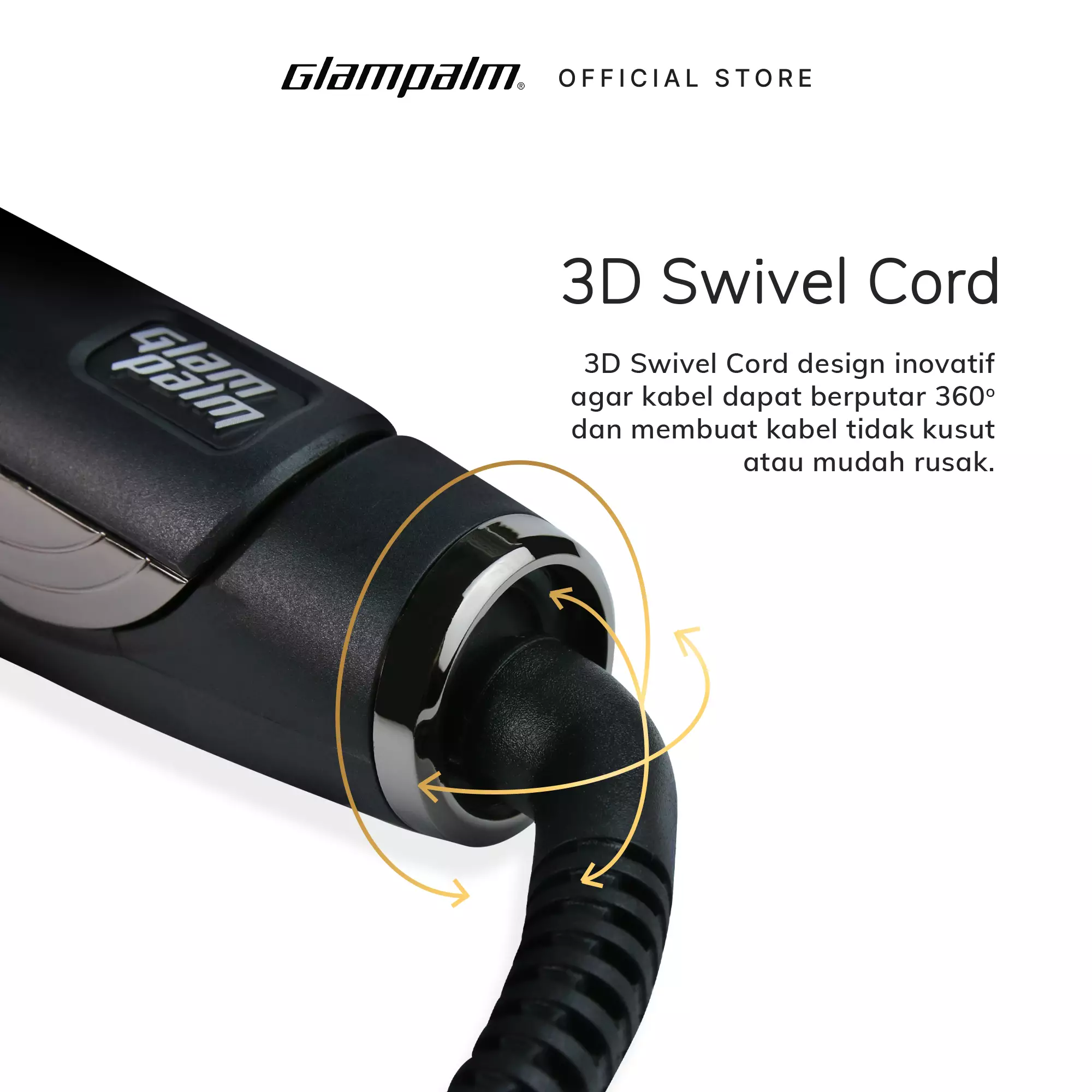 Glampalm Catokan Pelurus Rambut Crescent Volumizer GP202BL