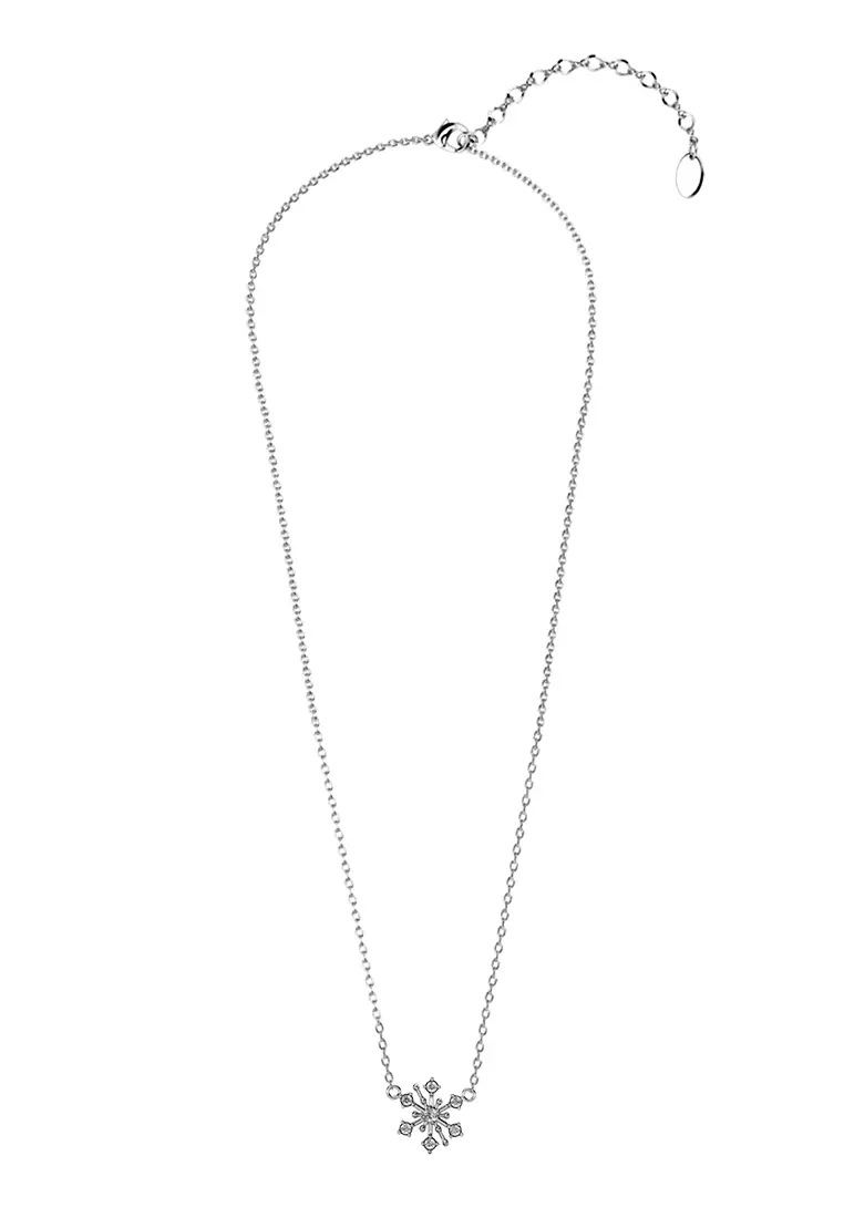 Snowflakers Pendant WG - Kalung Crystal by Her Jewellery
