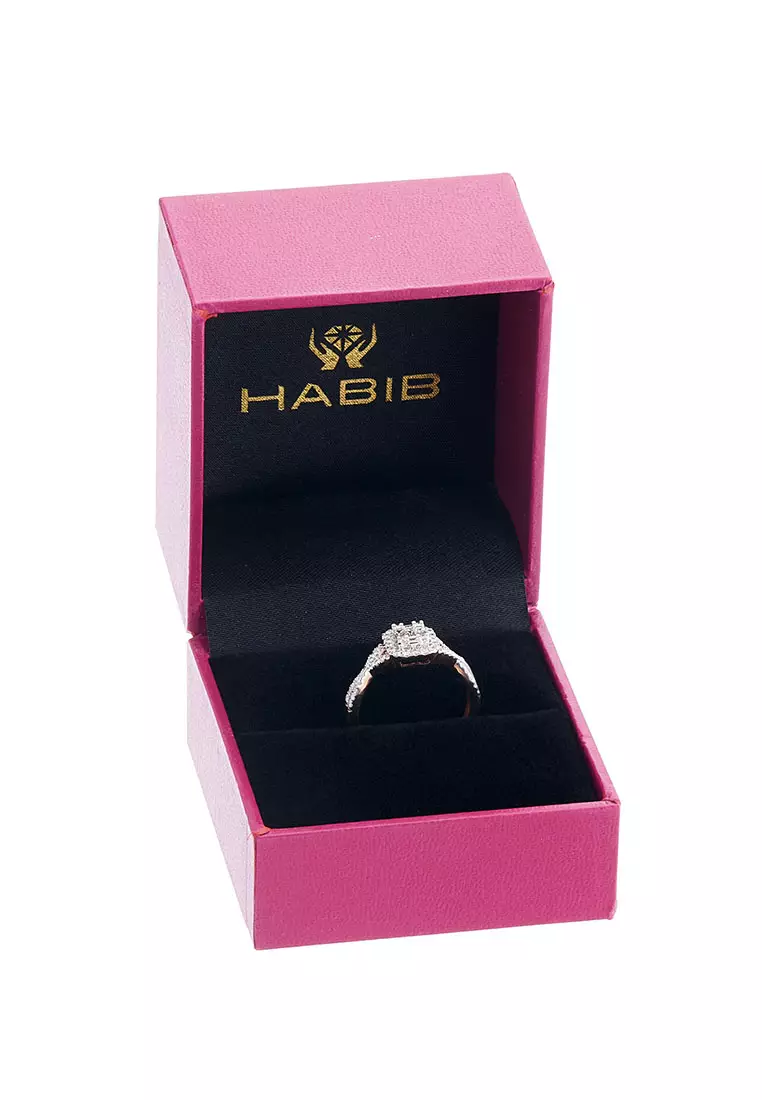 HABIB FIRE ON ICE | Baguette and Round Diamond Ring in 375/9K Rose Gold 24946