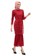 Evernoon red Selena Gamis Muslimah Wanita Motif Brukat Long Sleeve Regular Fit - Maroon 91C58AA968CCB2GS_6