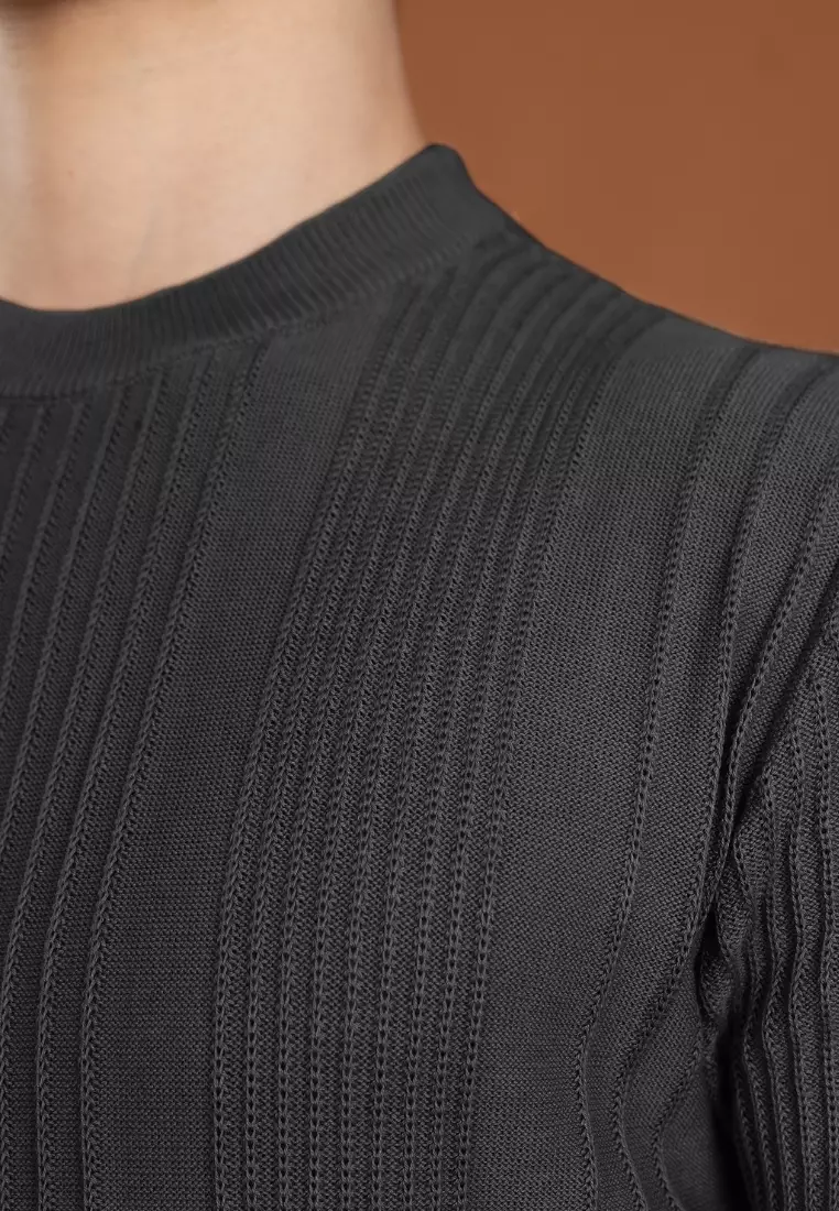 Kale Oxford Black / atasan kaos pria / baju kaos pria / kaos basic pria / kaos rajut