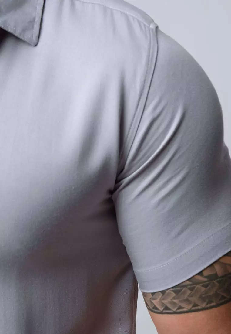 Viscose Light Grey Casual Shirt SS