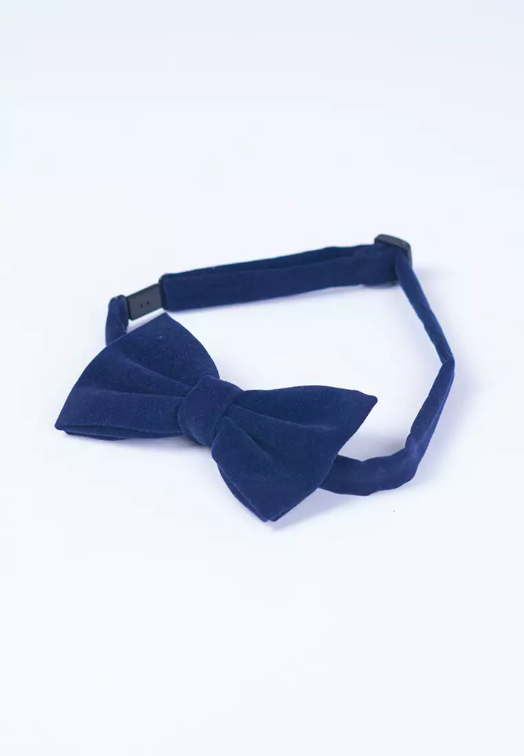 Dasi kupu kupu bowtie wedding bahan suede / beludru navy