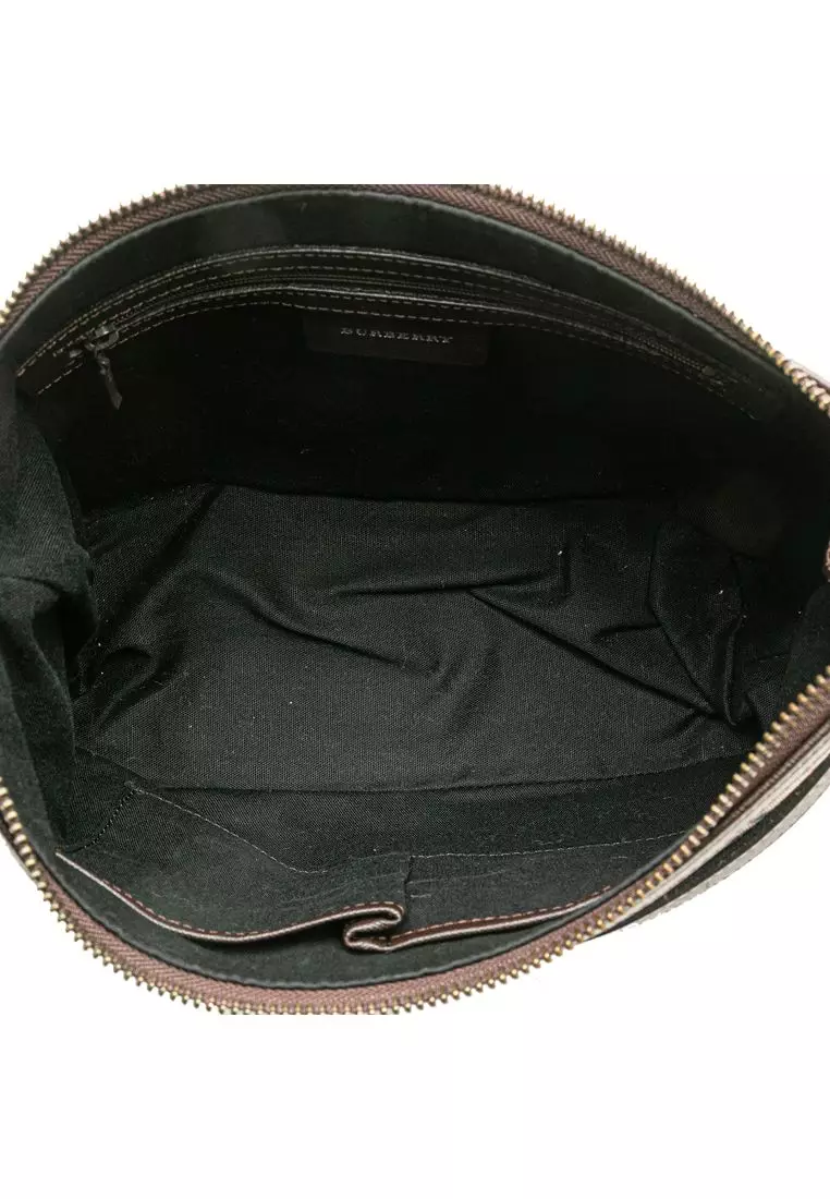 Pre-Loved Burberry Nova Check Canvas Shoulder Bag