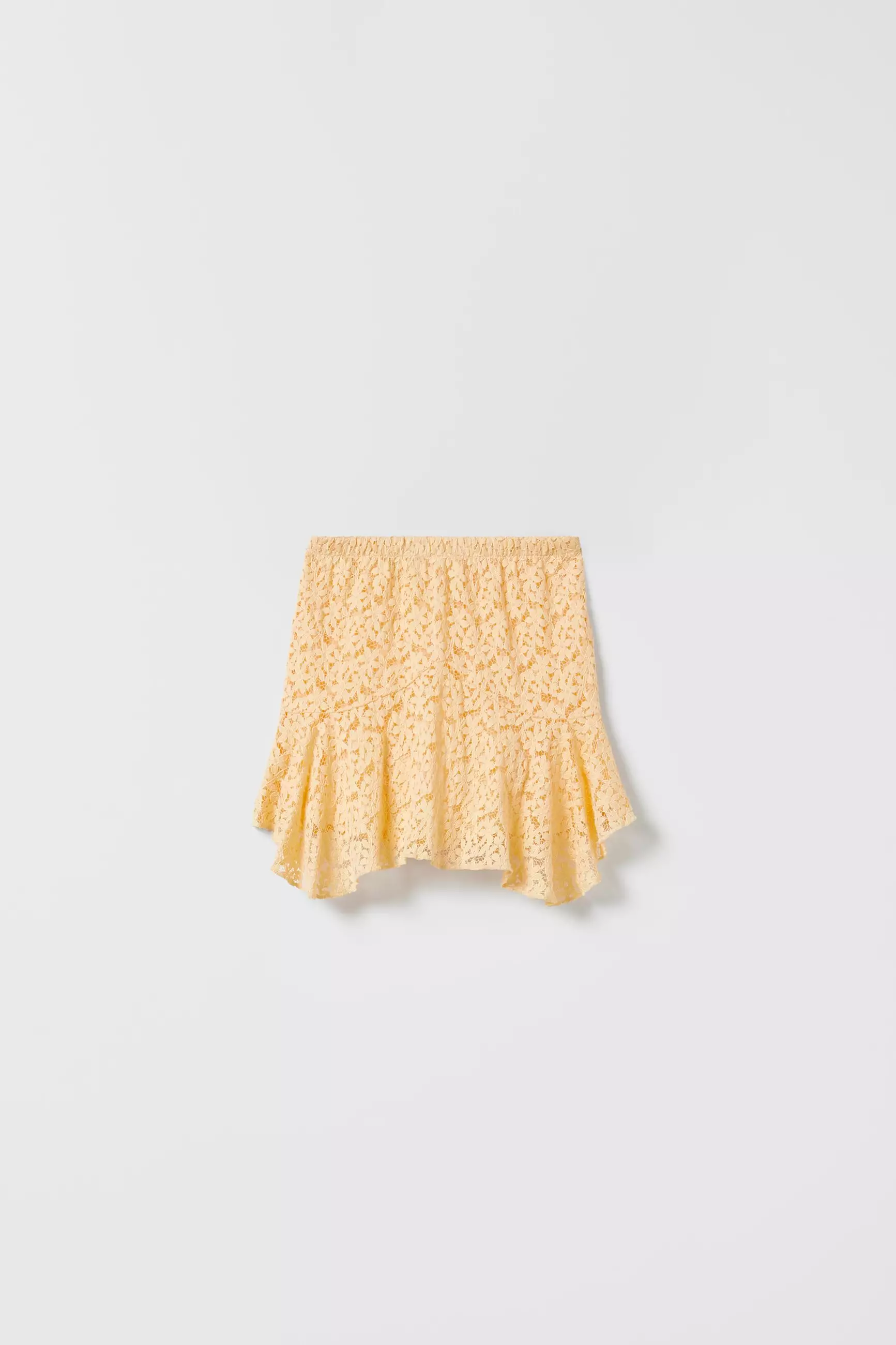 Yellow lace zara skirt top