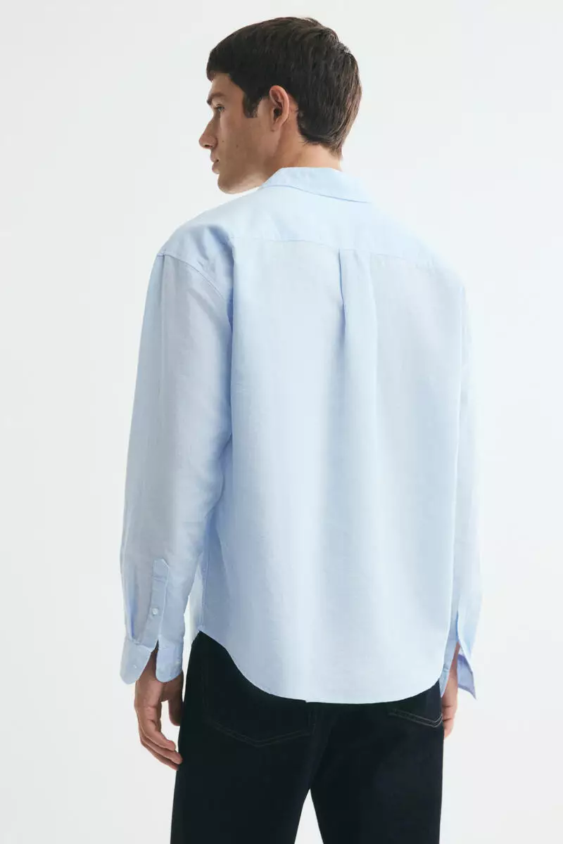 Relaxed Fit Linen-blend shirt
