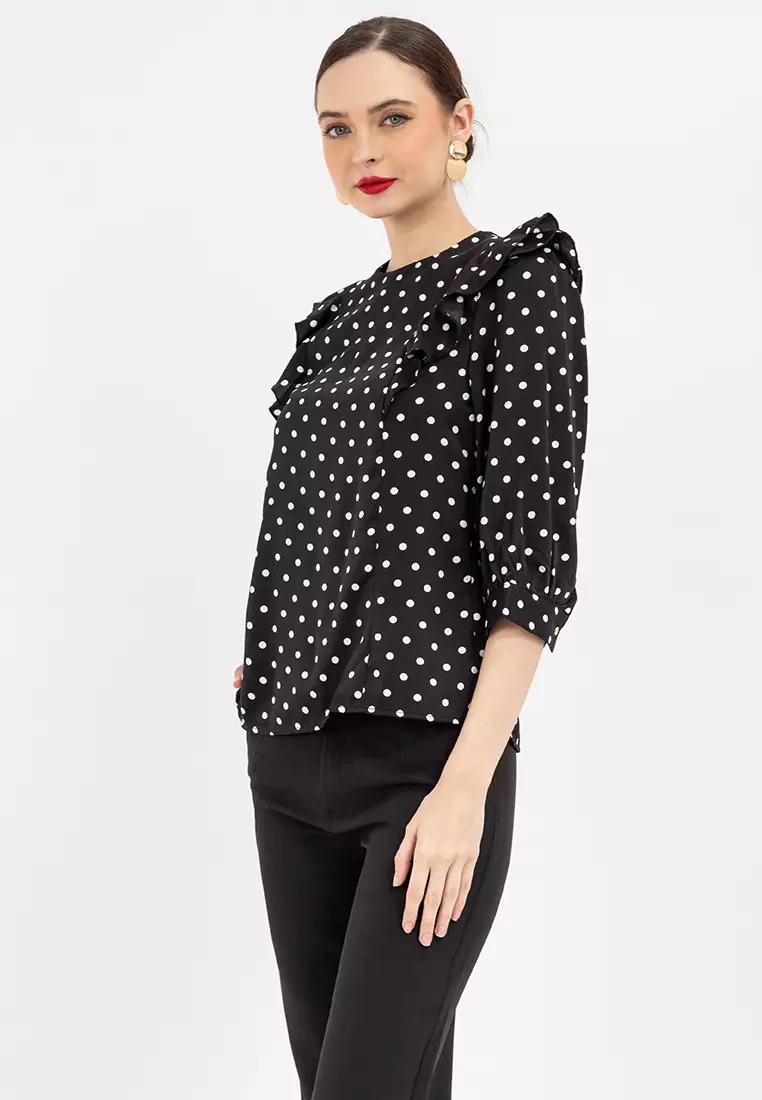 DOTTY Dotted L/S Top
