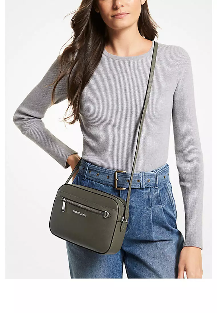 Jet Set Large Saffiano Leather Crossbody Bag